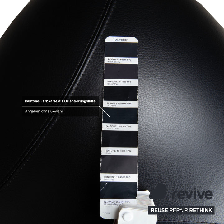 Leolux Leder Hocker Schwarz