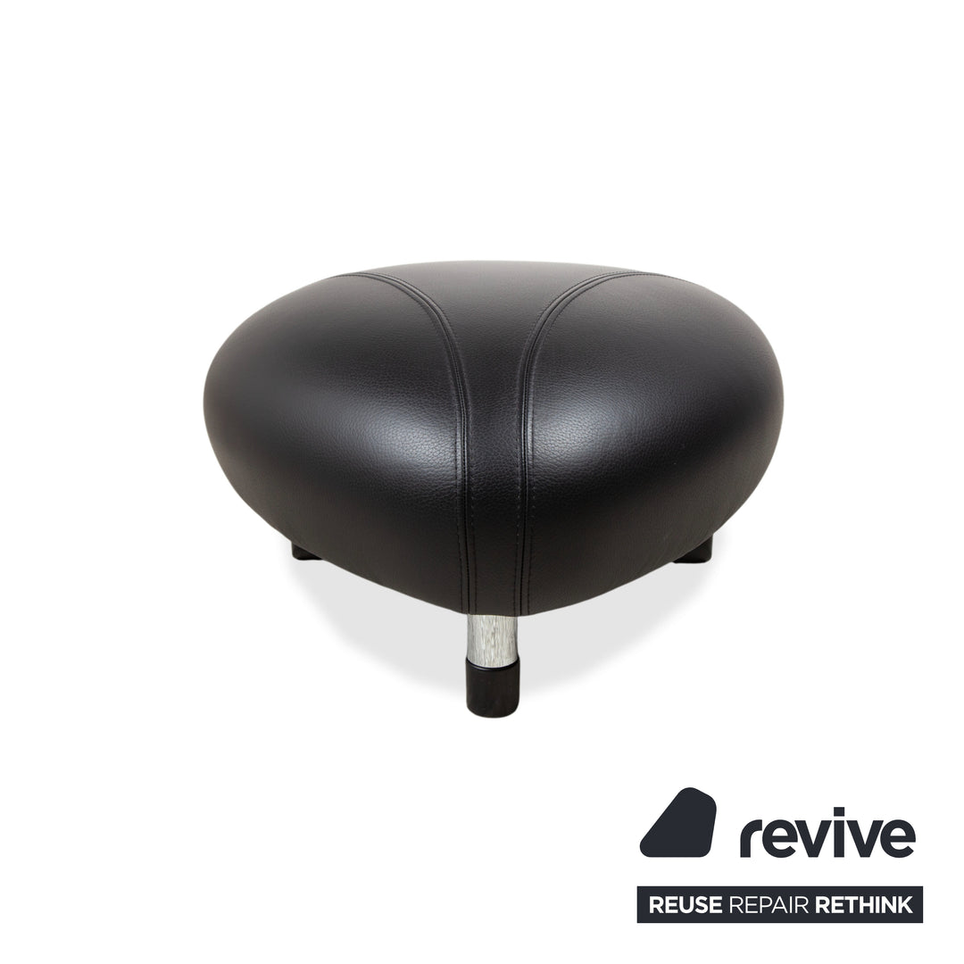 Leolux Leder Hocker Schwarz