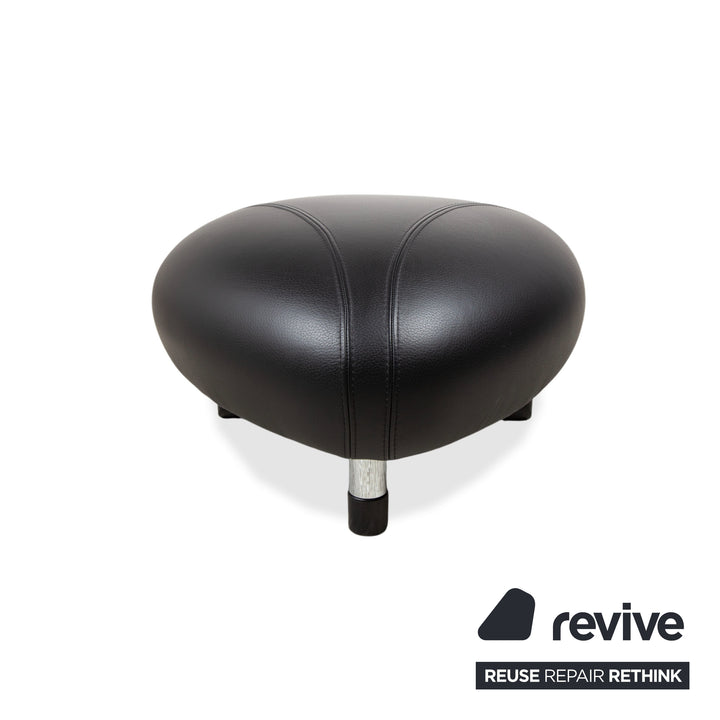 Leolux Leder Hocker Schwarz