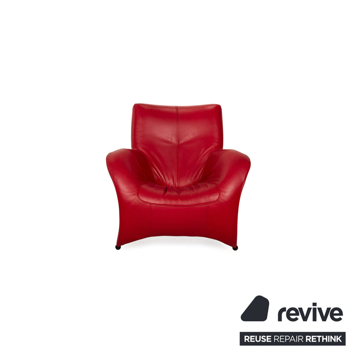 Fauteuil en cuir Leolux rouge