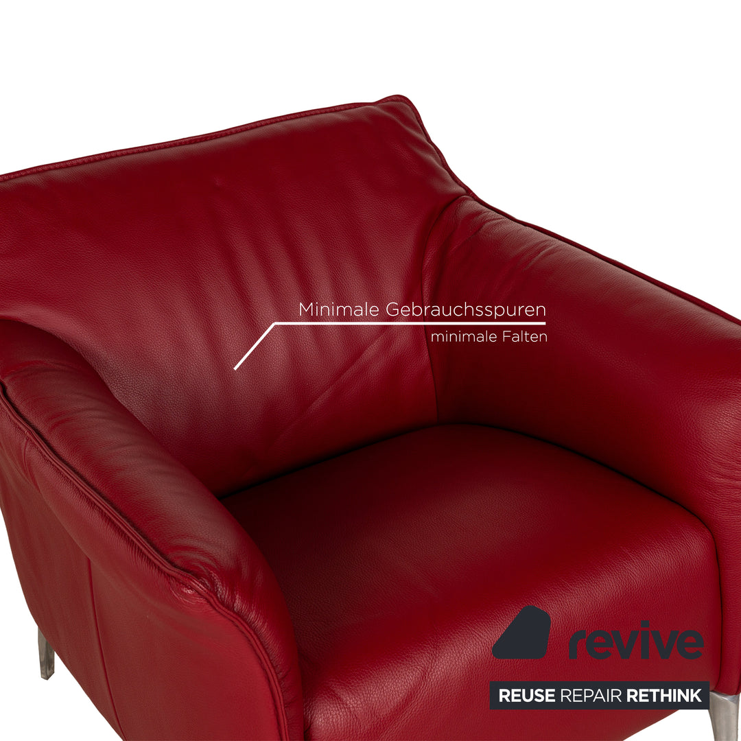 Leolux Mayon Leder Sessel Rot