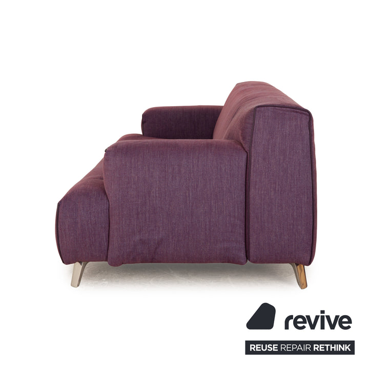 Leolux Oscar Stoff Dreisitzer Lila Sofa Couch