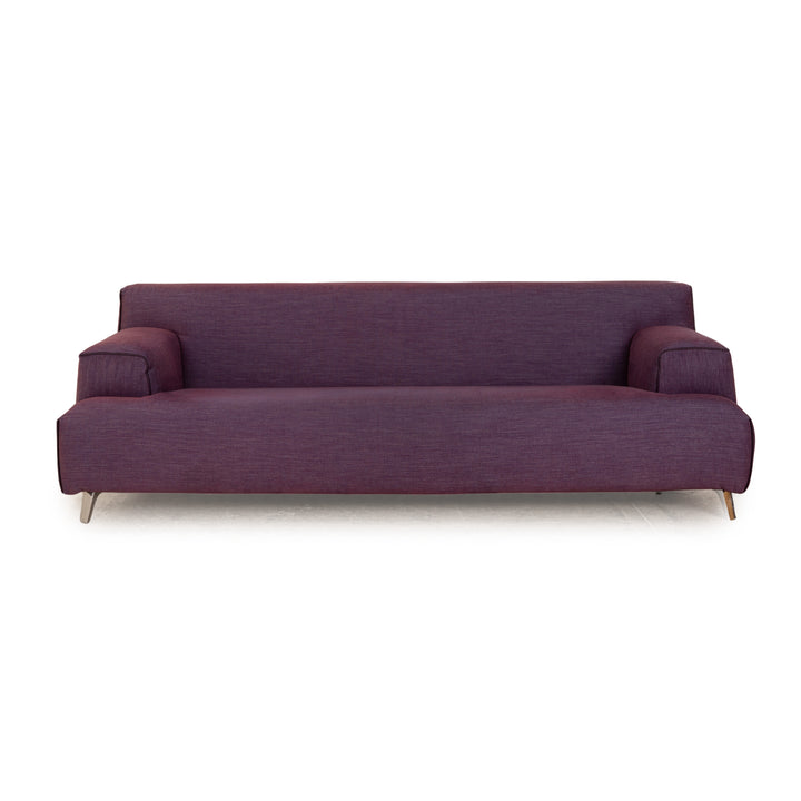 Leolux Oscar Stoff Dreisitzer Lila Sofa Couch