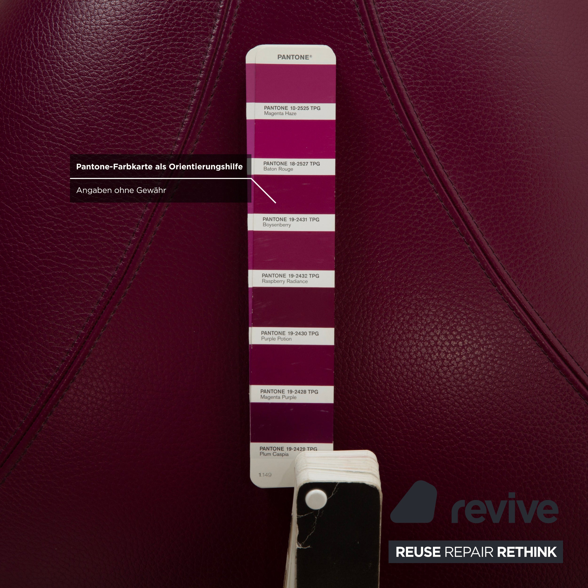 Leolux Pallone Leather Stool Red Purple Violet Space Age