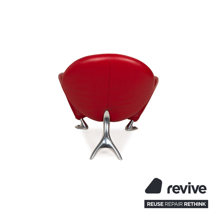 Leolux Papageno Leder Sessel Rot