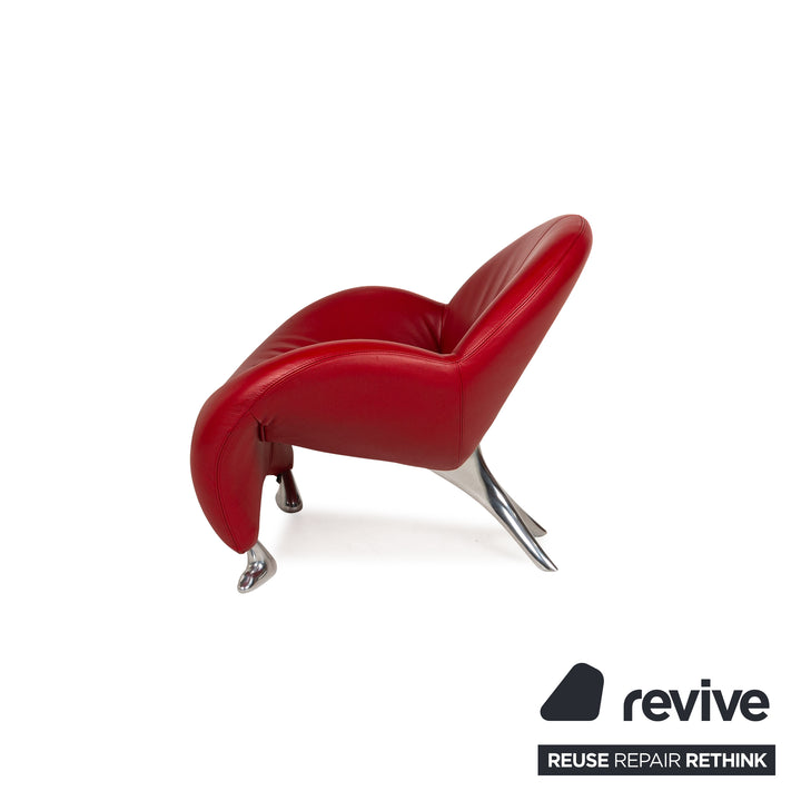 Leolux Papageno Leder Sessel Rot