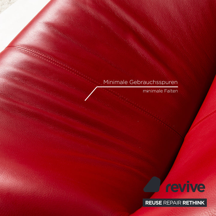 Leolux Papageno Leder Sessel Rot