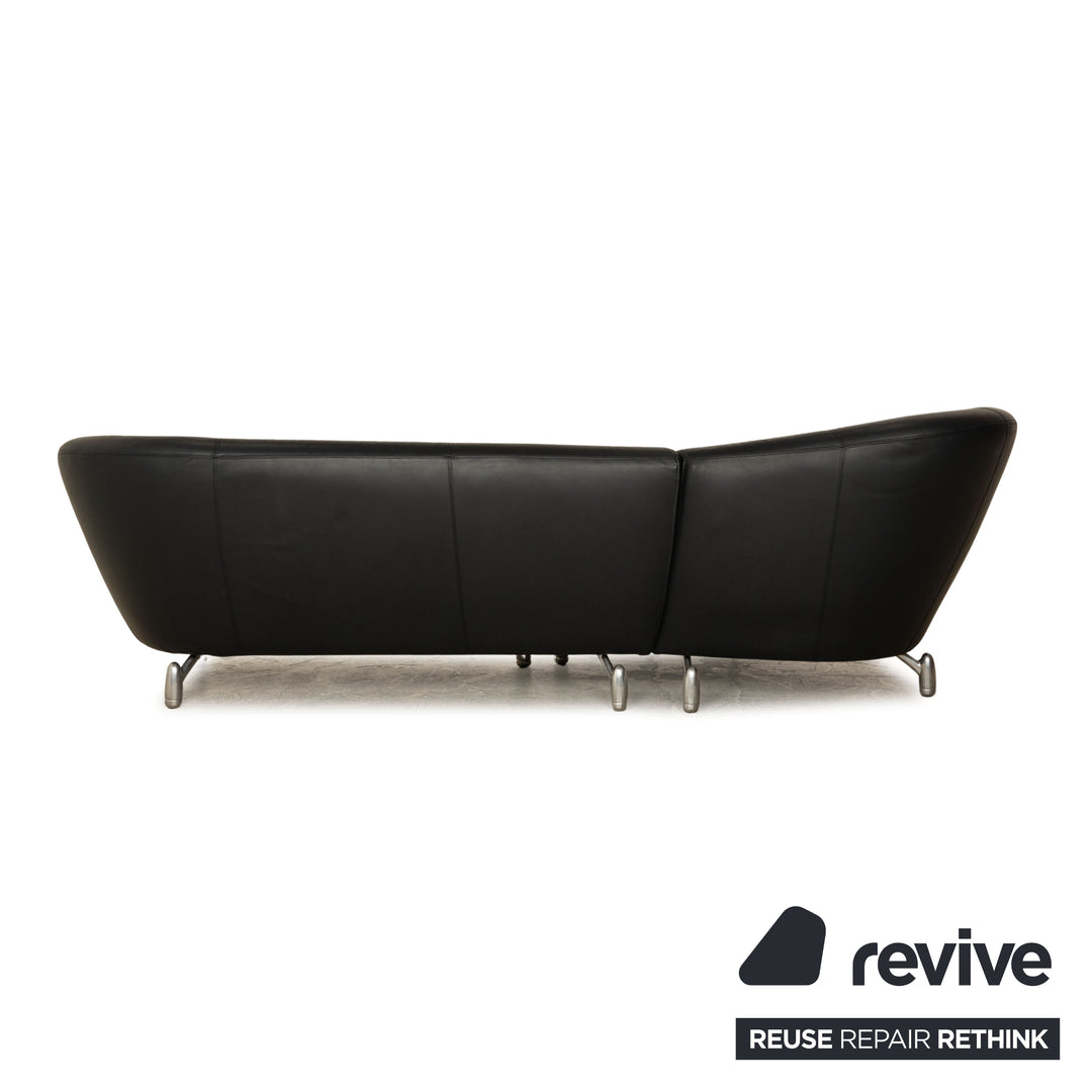 Leolux Pupilla Leder Ecksofa Dunkelblau Sofa Couch