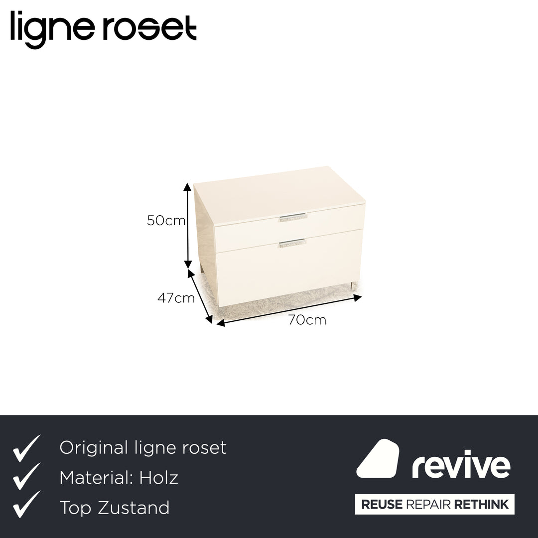 ligne roset EVERYWHERE Holz Sideboard Weiß Nachttisch Kommode