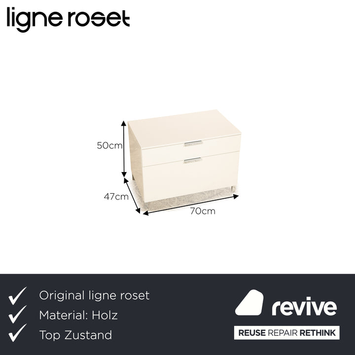 ligne roset EVERYWHERE Holz Sideboard Weiß Nachttisch Kommode