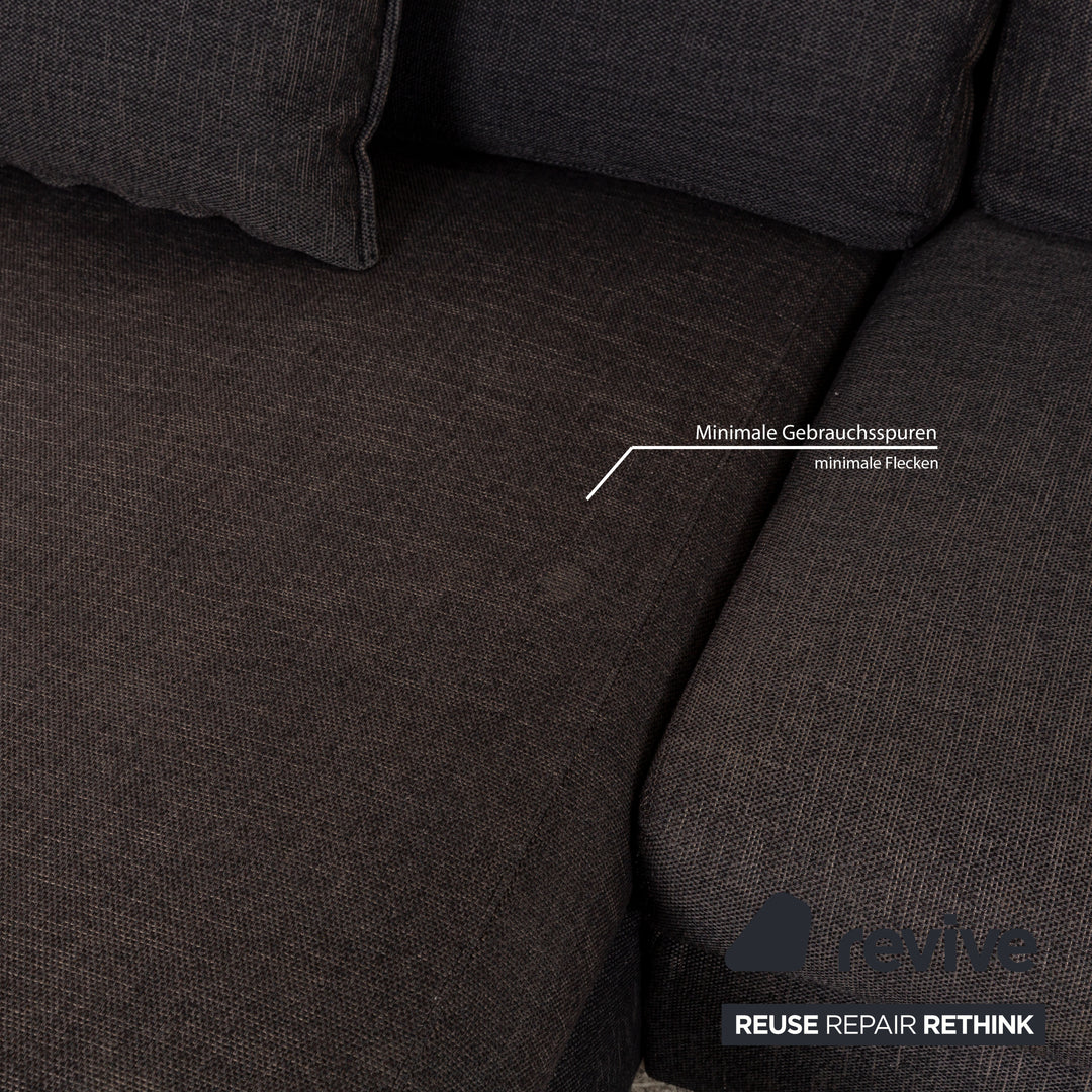ligne roset Exclusif Stoff Ecksofa Recamiere Links Grau Sofa Couch