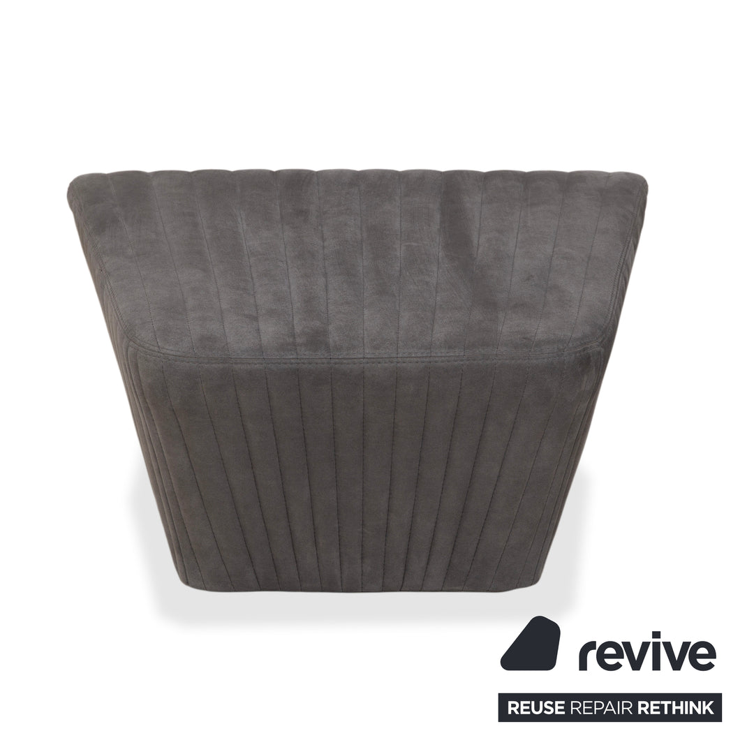 ligne roset Facett Stoff Hocker Grau