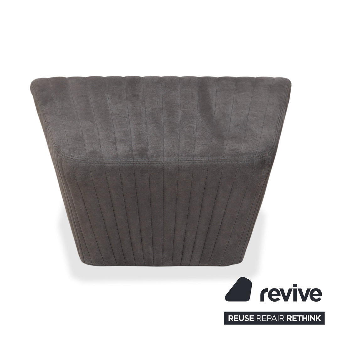 ligne roset Facett Stoff Sessel Hocker Grau