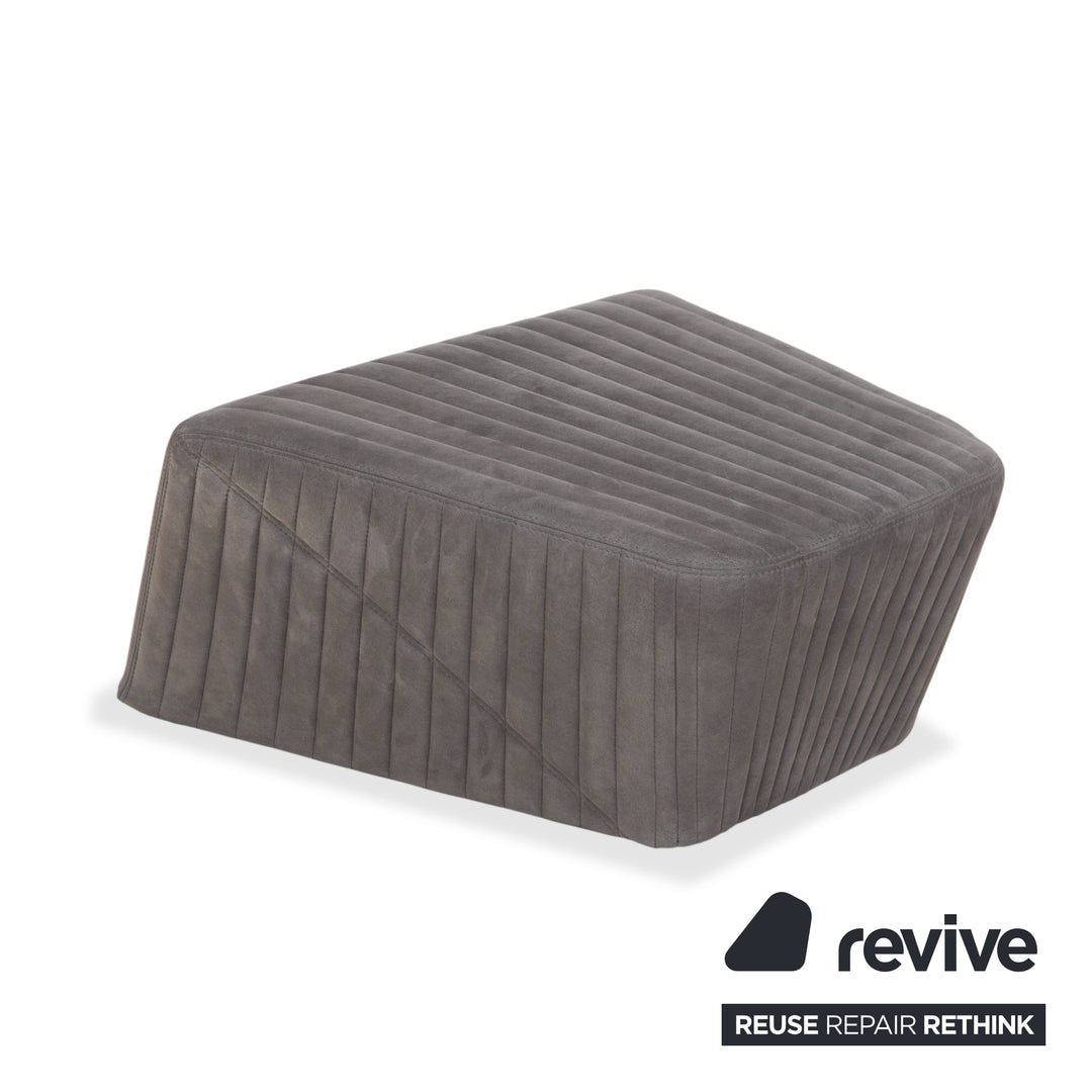ligne roset Facett Stoff Sessel Hocker Grau