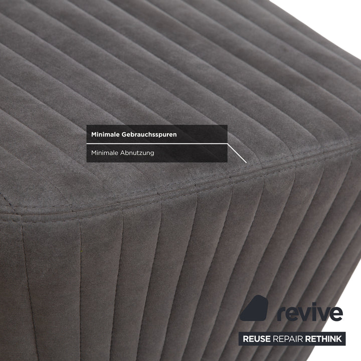 ligne roset Facett Stoff Sessel Hocker Grau