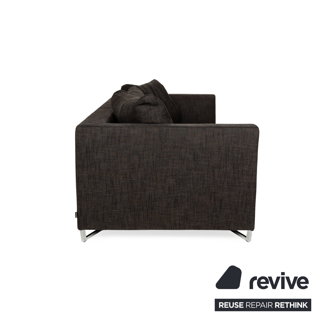 Canapé 3 places en tissu Feng gris ligne roset