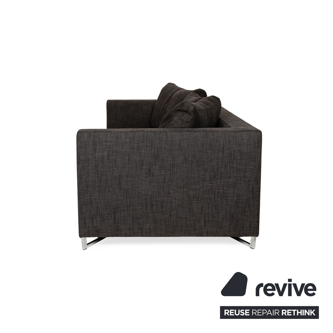 Canapé 3 places en tissu Feng gris ligne roset