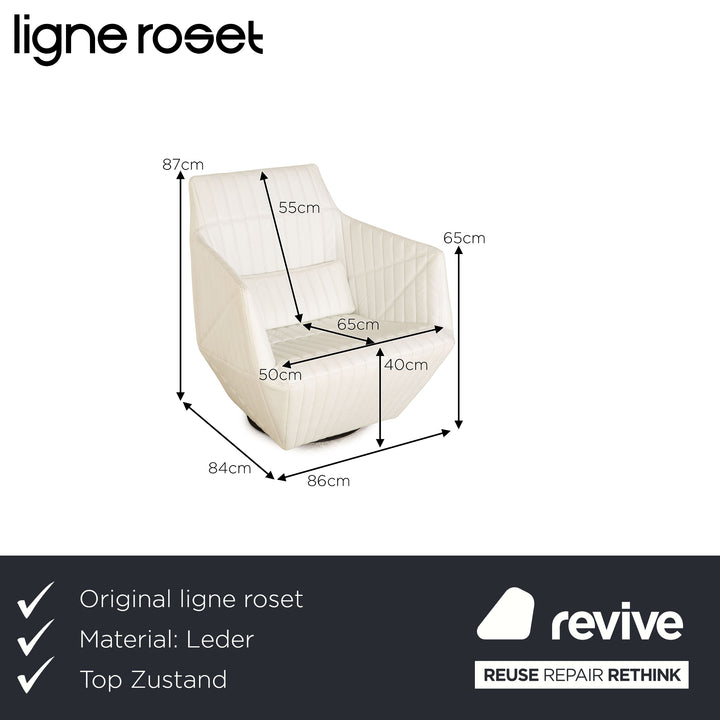 ligne roset Leder Sessel Weiß