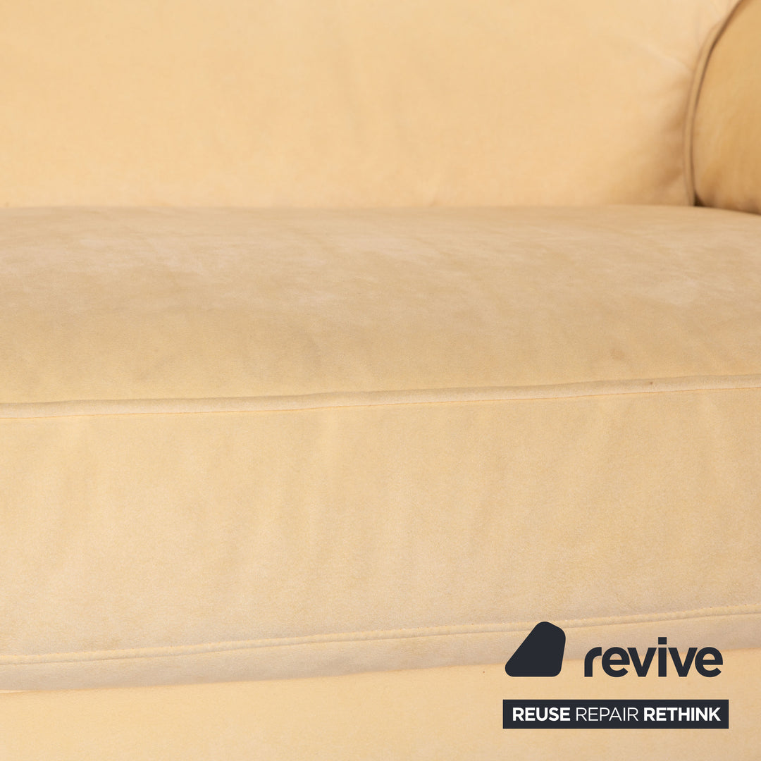 ligne roset melodie leather sofa set cream 2x two-seater couch