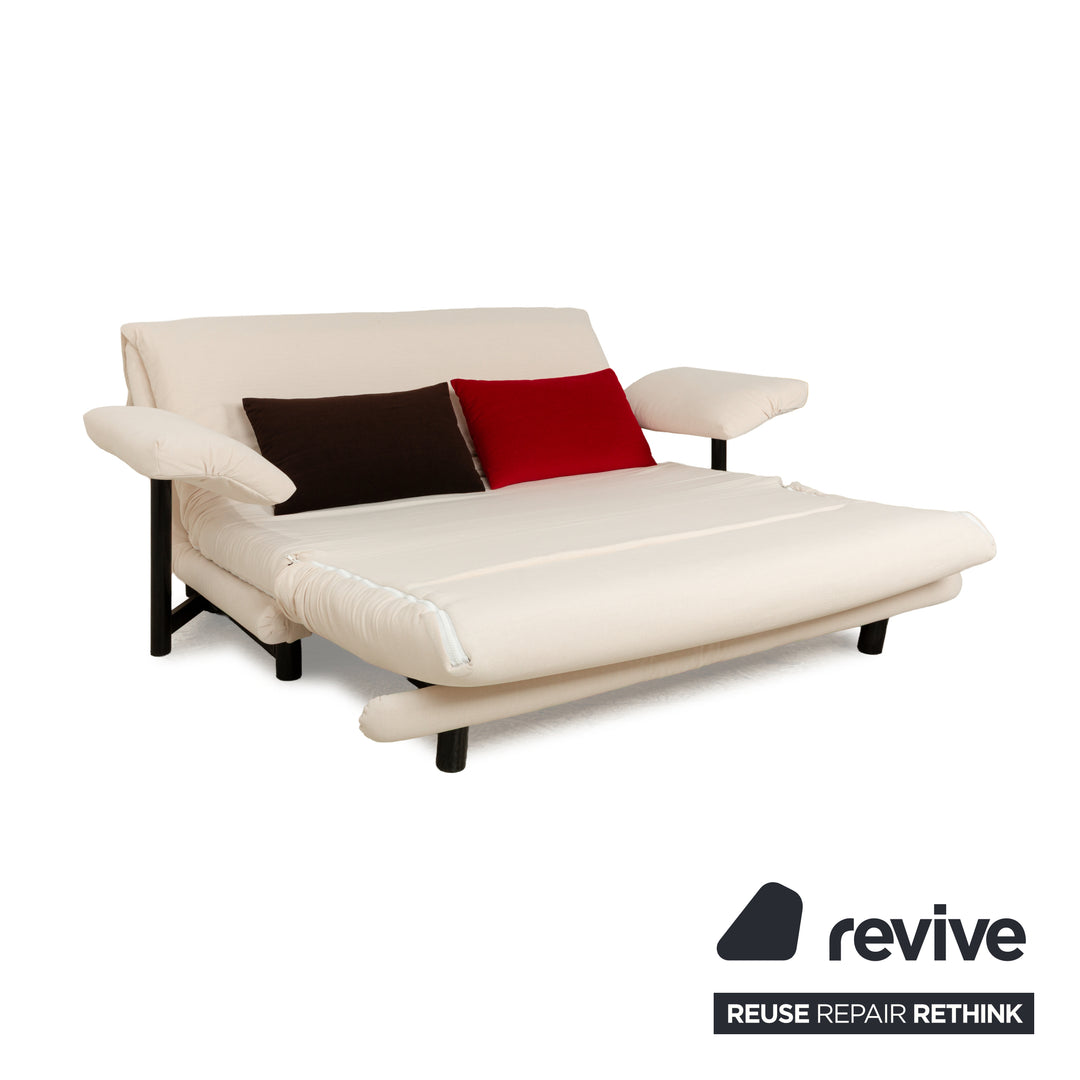 Ligne Roset Multy Three-Seater Armrests Fabric Cream White Black Red Manual Sleeping Function Sofa Bed New Upholstery