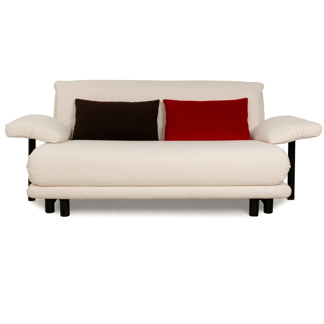 Ligne Roset Multy Three-Seater Armrests Fabric Cream White Black Red Manual Sleeping Function Sofa Bed New Upholstery
