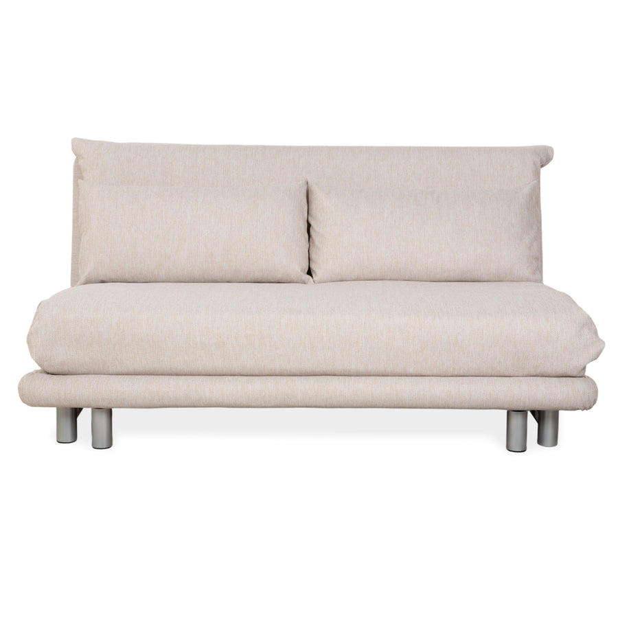Ligne Roset Multy Dreisitzer Stoff Beige manuelle Schlaffunktion Sofa Couch Neubezug