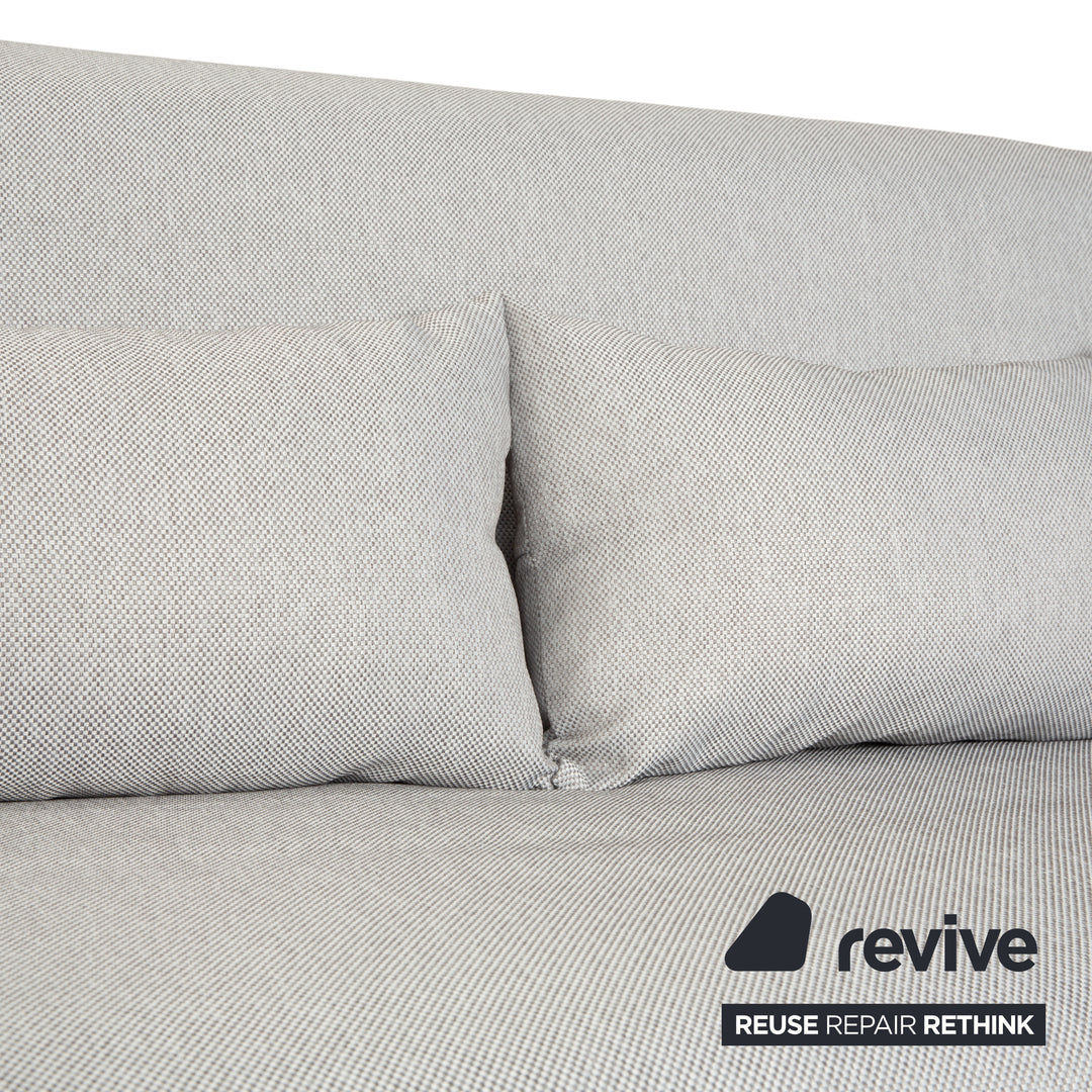 Ligne Roset Multy Dreisitzer Stoff Grau manuelle Schlaffunktion Sofa Couch Neubezug