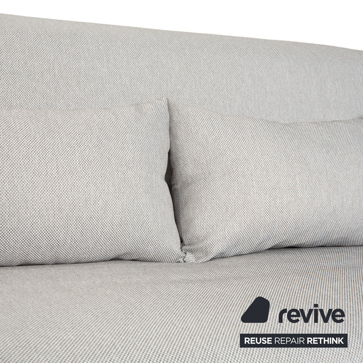 Ligne Roset Multy Dreisitzer Stoff Grau manuelle Schlaffunktion Sofa Couch Neubezug
