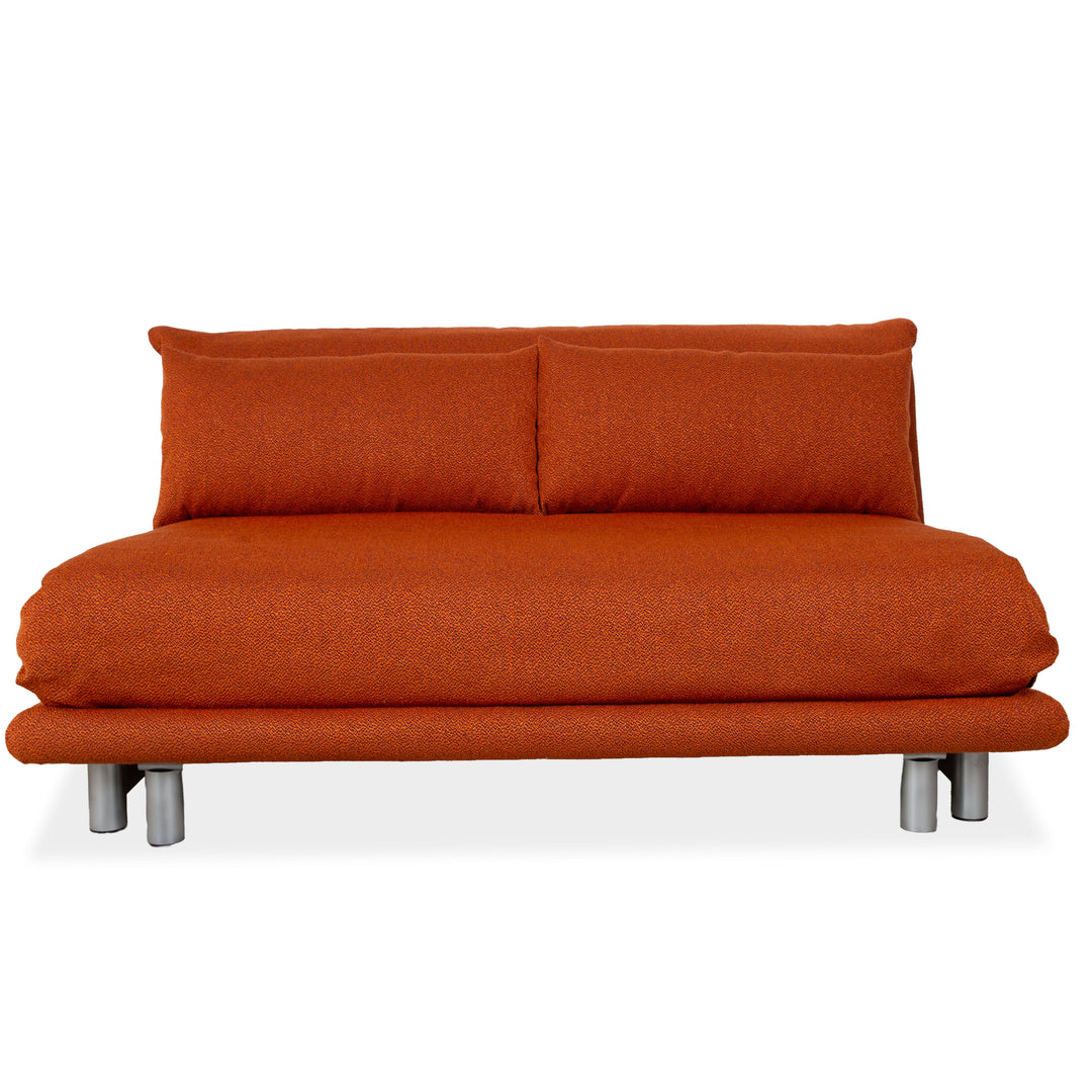 Canapé Ligne Roset Multy Tissu Trois Places Gris Fonction Couchage Manuelle Piétement Argent