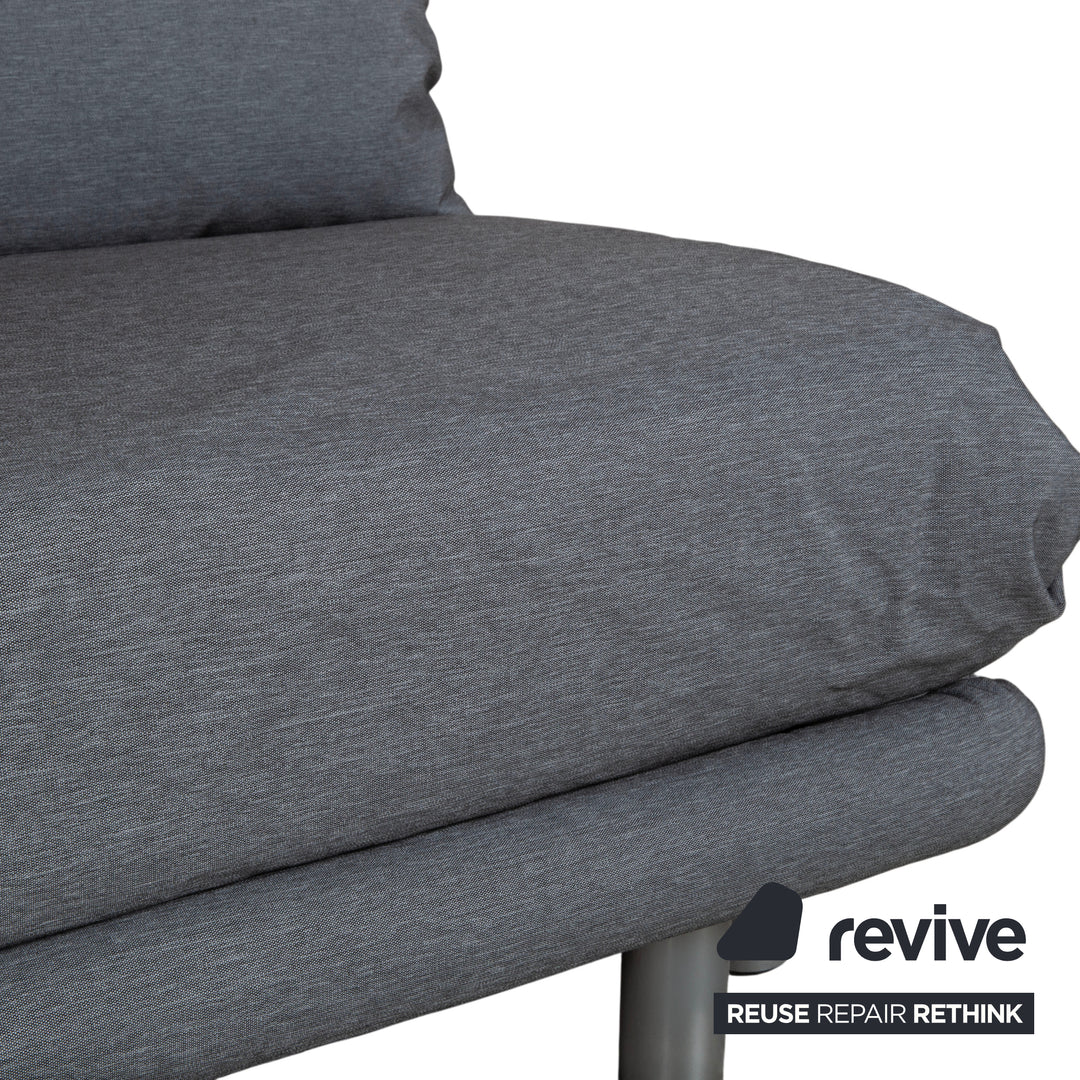 Ligne Roset Multy Stoff Dreisitzer Grau Sofa Couch Schlaffunktion