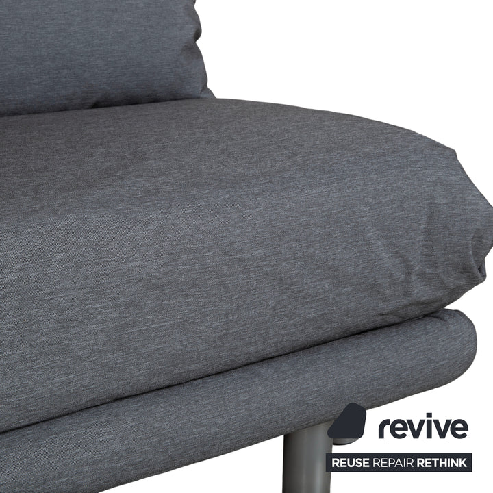 Ligne Roset Multy Stoff Dreisitzer Grau Sofa Couch Schlaffunktion