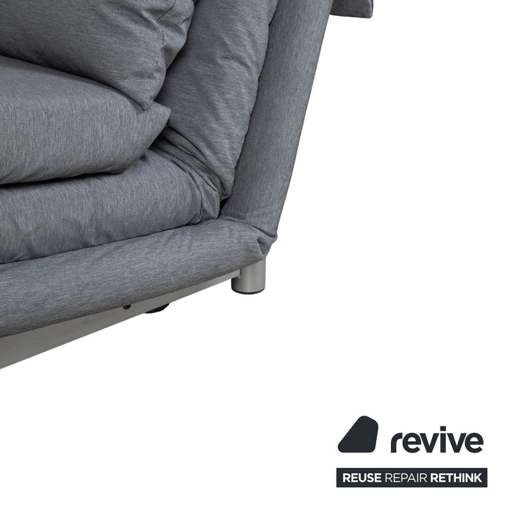 Ligne Roset Multy Stoff Dreisitzer Grau Sofa Couch Schlaffunktion