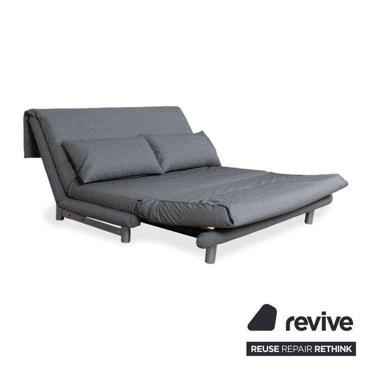 Ligne Roset Multy Stoff Dreisitzer Grau Sofa Couch Schlaffunktion
