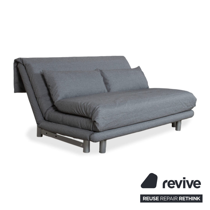 Ligne Roset Multy Stoff Dreisitzer Grau Sofa Couch Schlaffunktion
