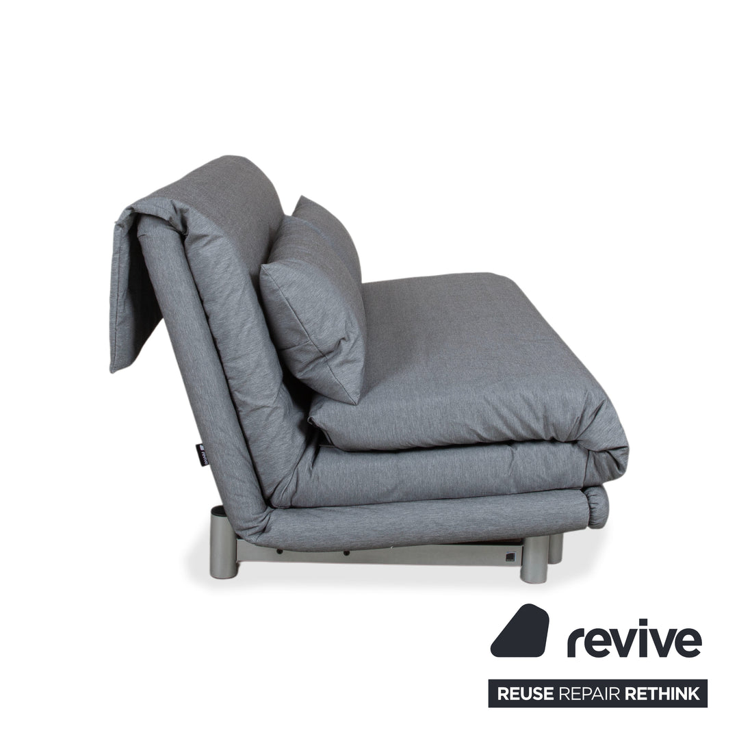 Ligne Roset Multy Stoff Dreisitzer Grau Sofa Couch Schlaffunktion