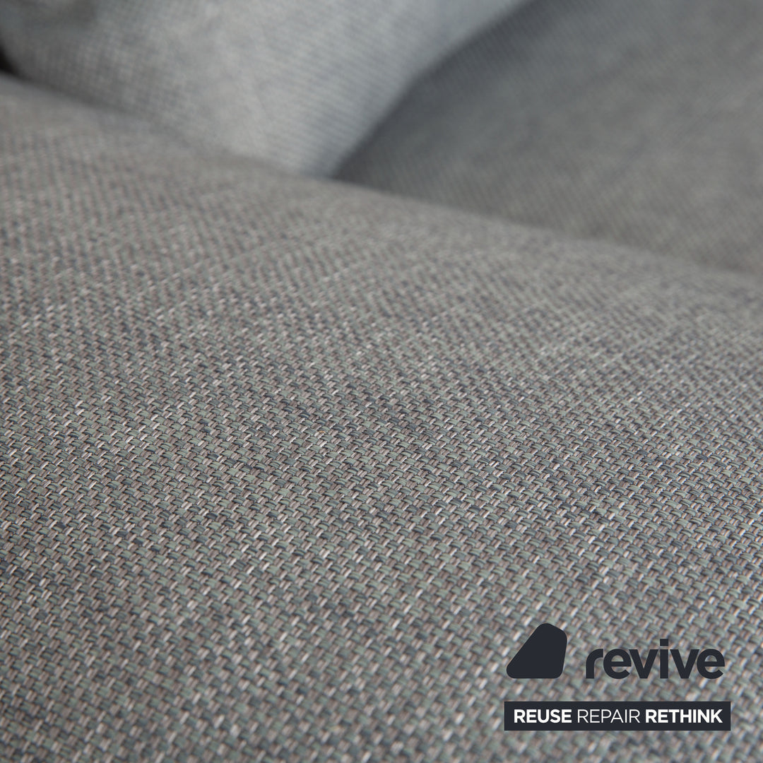 ligne roset Canapé 3 places en tissu Multy (VERANO 681) gris bleu gris fonction manuelle fonction sommeil canapé accoudoirs et coussins incl.