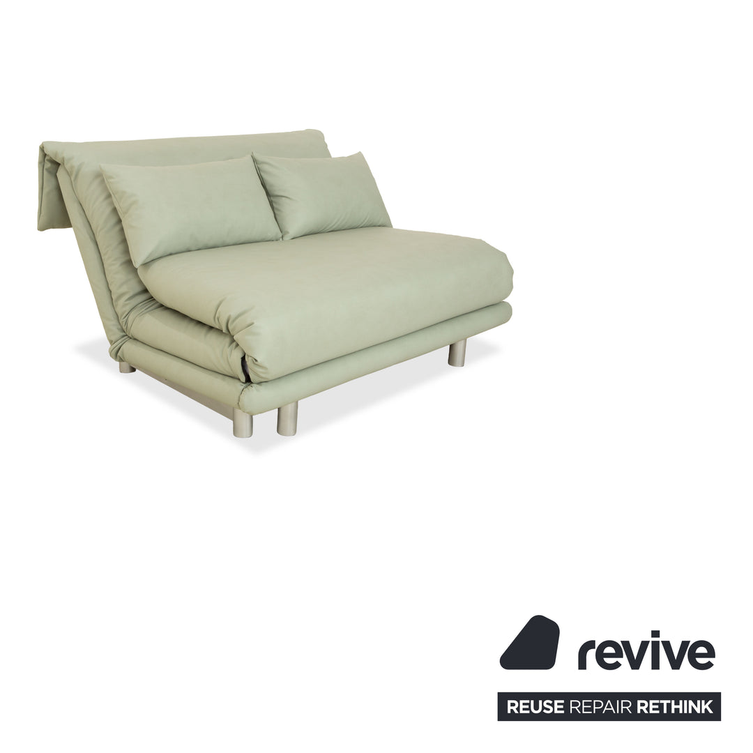 ligne roset Multy Zweisitzer Grün Moos veganes Leder (GAVIN 110) Stoff manuelle Funktion Schlafsofa Couch Neubezug