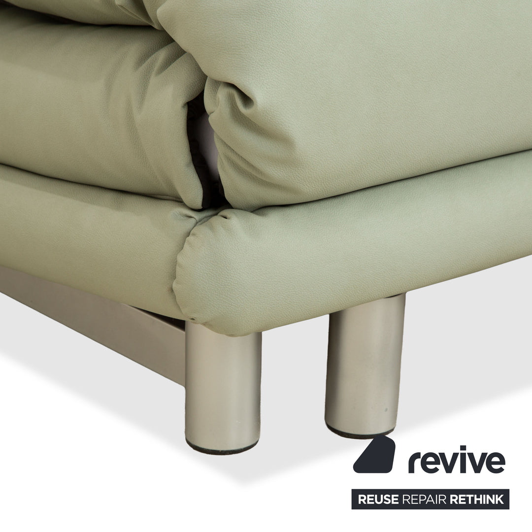 ligne roset Multy Zweisitzer Grün Moos veganes Leder (GAVIN 110) Stoff manuelle Funktion Schlafsofa Couch Neubezug