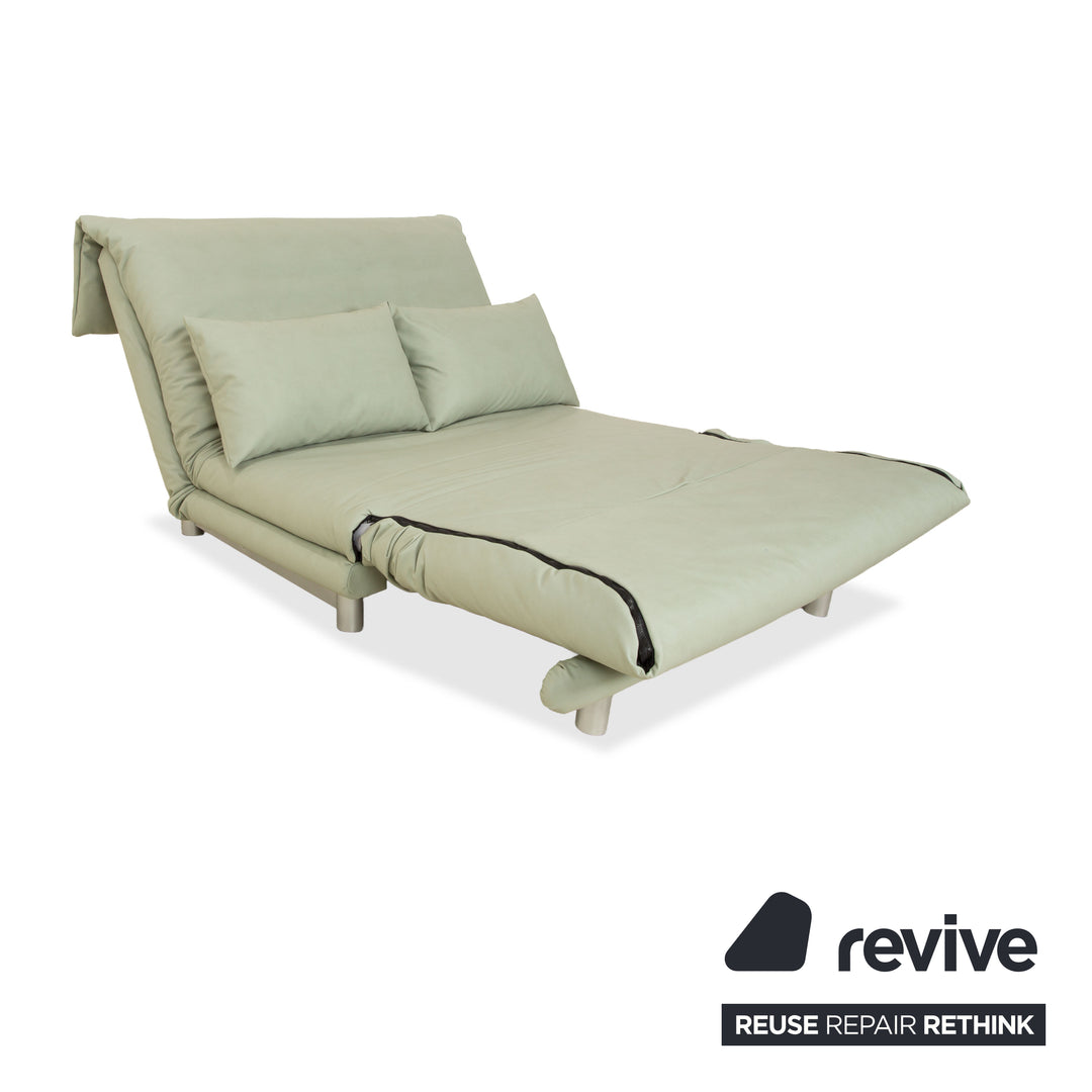 ligne roset Multy Zweisitzer Grün Moos veganes Leder (GAVIN 110) Stoff manuelle Funktion Schlafsofa Couch Neubezug