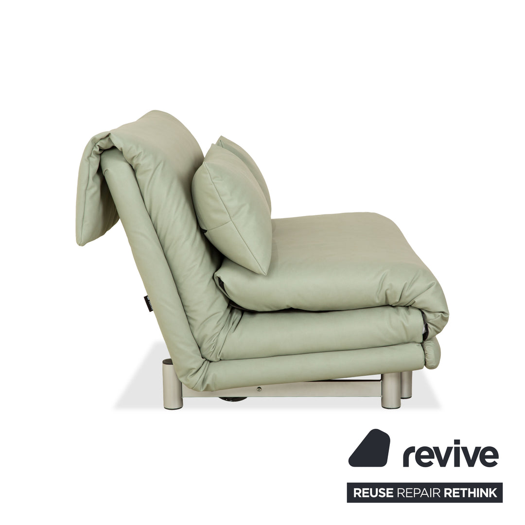 ligne roset Multy Zweisitzer Grün Moos veganes Leder (GAVIN 110) Stoff manuelle Funktion Schlafsofa Couch Neubezug