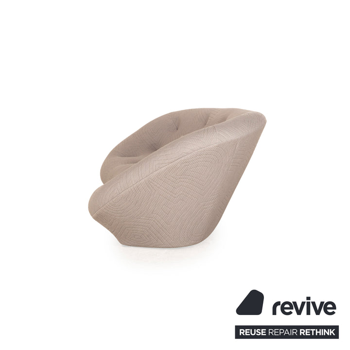 Ligne Roset Canapé Trois Places Ploum en Tissu Gris Clair