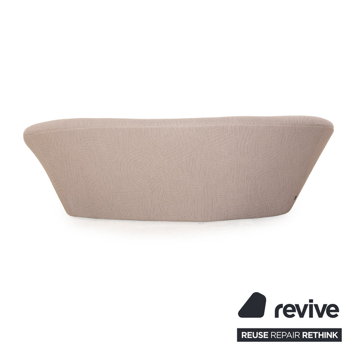 Ligne Roset Canapé Trois Places Ploum en Tissu Gris Clair