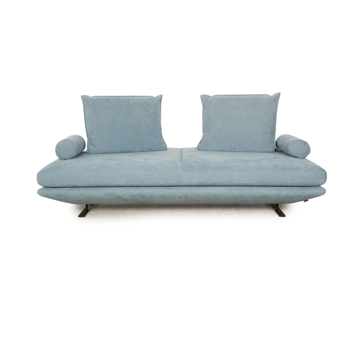 ligne roset Lit de repos 2 places en tissu Prado bleu clair bleu