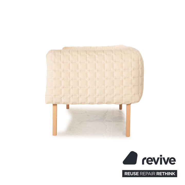 Canapé 3 places en tissu Ruché ligne roset crème