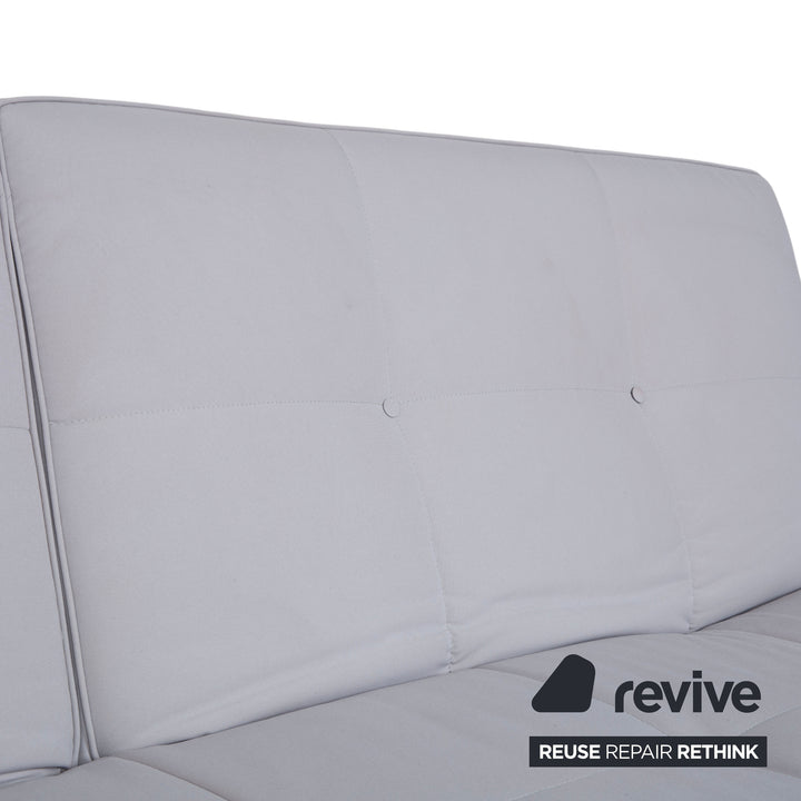 Ligne Roset Smala Three-Seater Fabric Sofa Light Grey Sofa Bed Manual Sleep Function