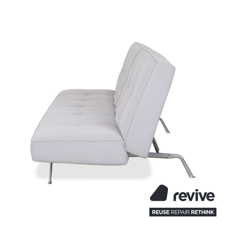 Ligne Roset Smala Three-Seater Fabric Sofa Light Grey Sofa Bed Manual Sleep Function
