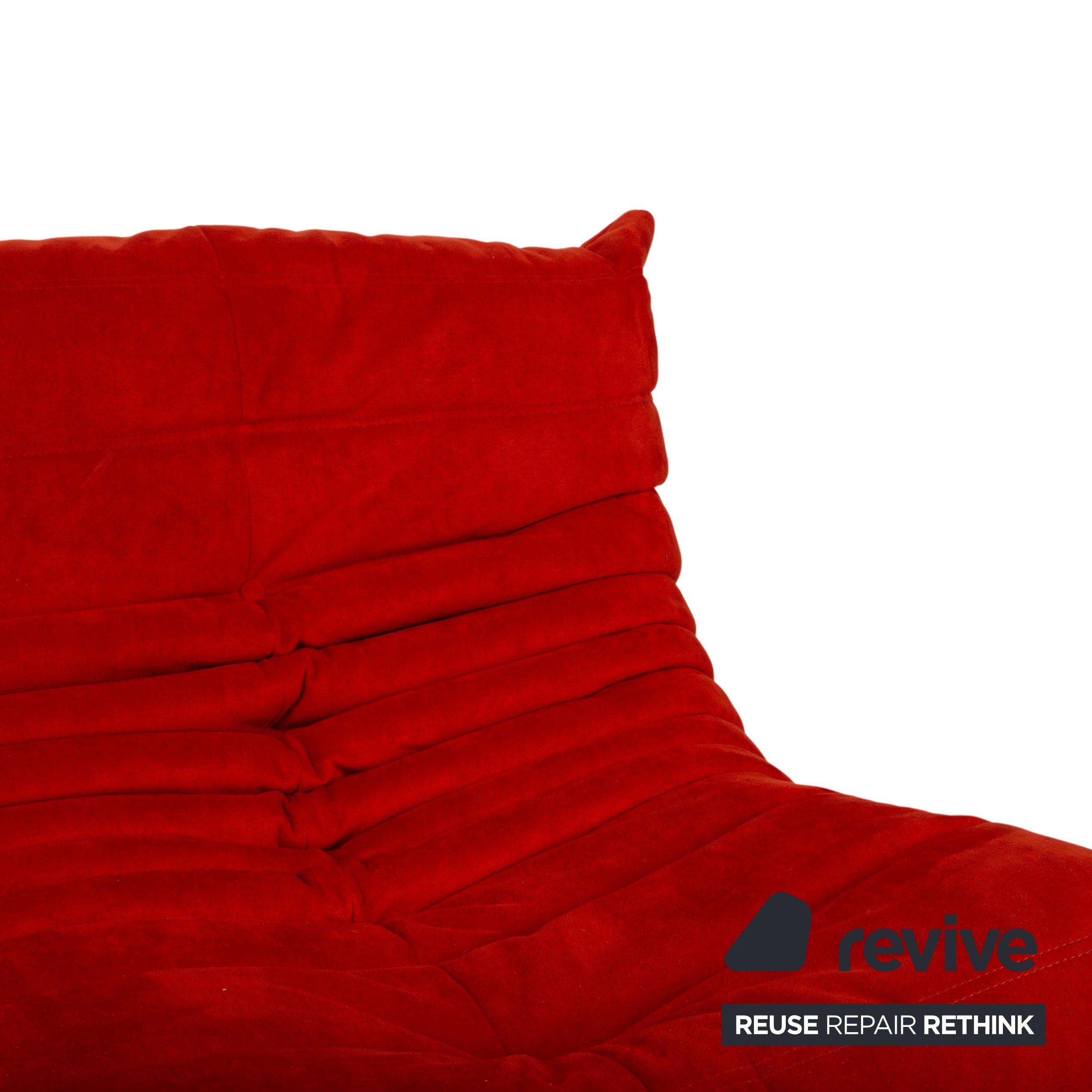 Ligne Roset Togo Stoff Alcantara Dreisitzer Rot Sofa Couch