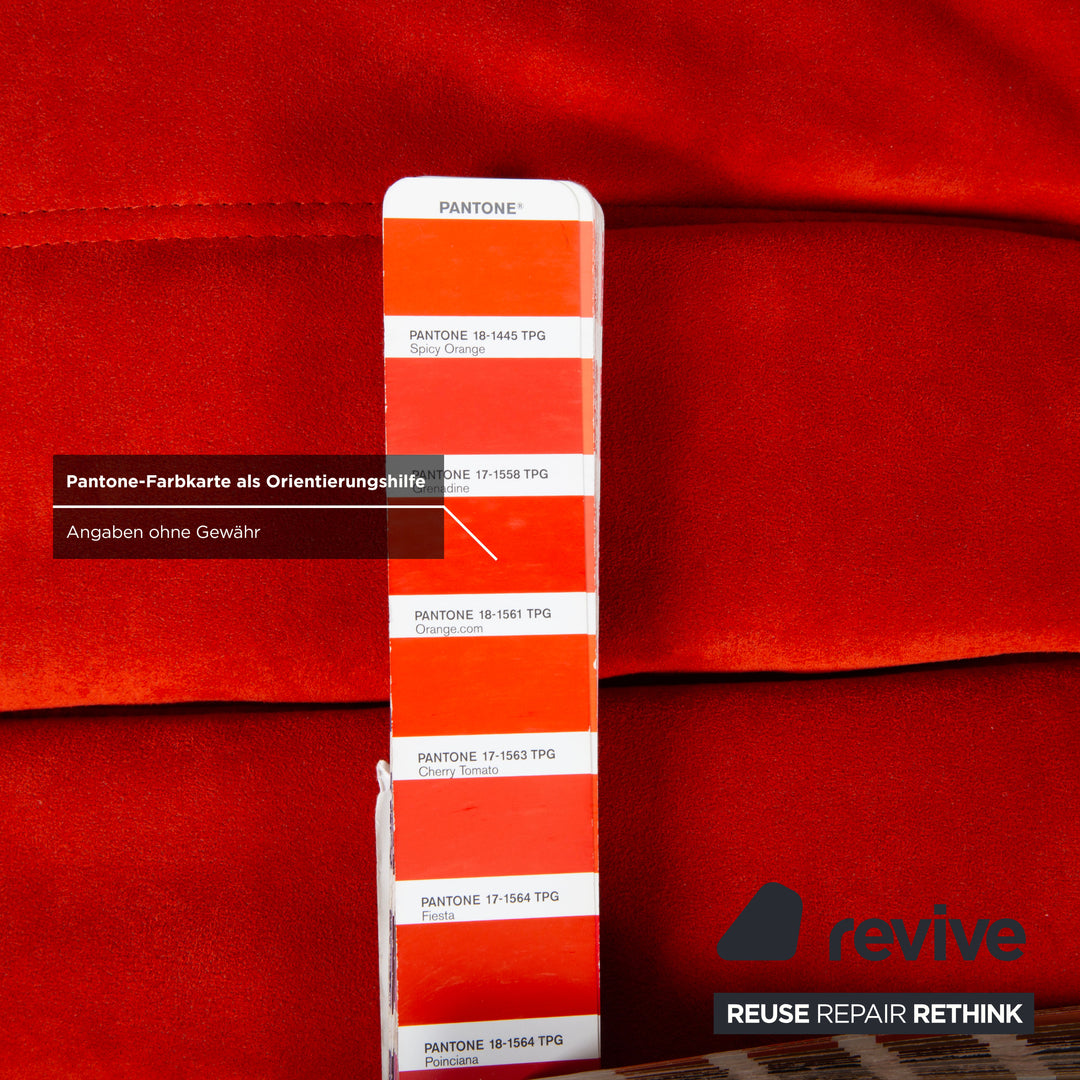 Ligne Roset Togo Stoff Alcantara Hocker Rot