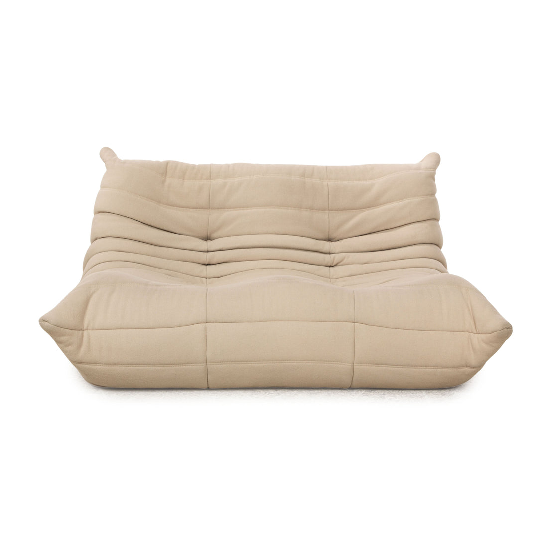 ligne roset Togo Stoff Zweisitzer Creme Sofa Couch