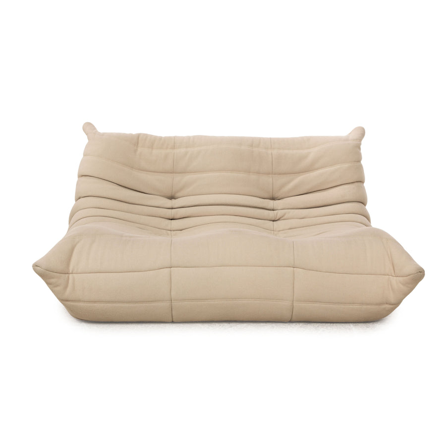 ligne roset Togo Stoff Zweisitzer Creme Sofa Couch